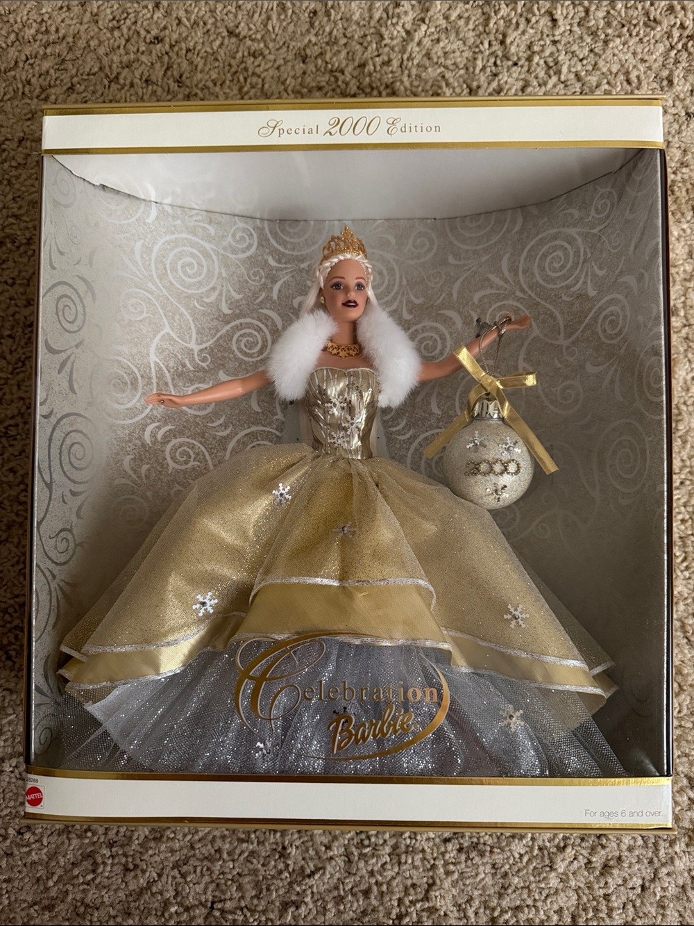 Vintage Celebration Barbie, 2000 edition, with ornament